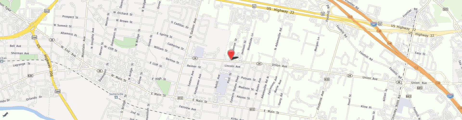 Location Map: 1 Monroe St. Bridgewater, NJ 08807